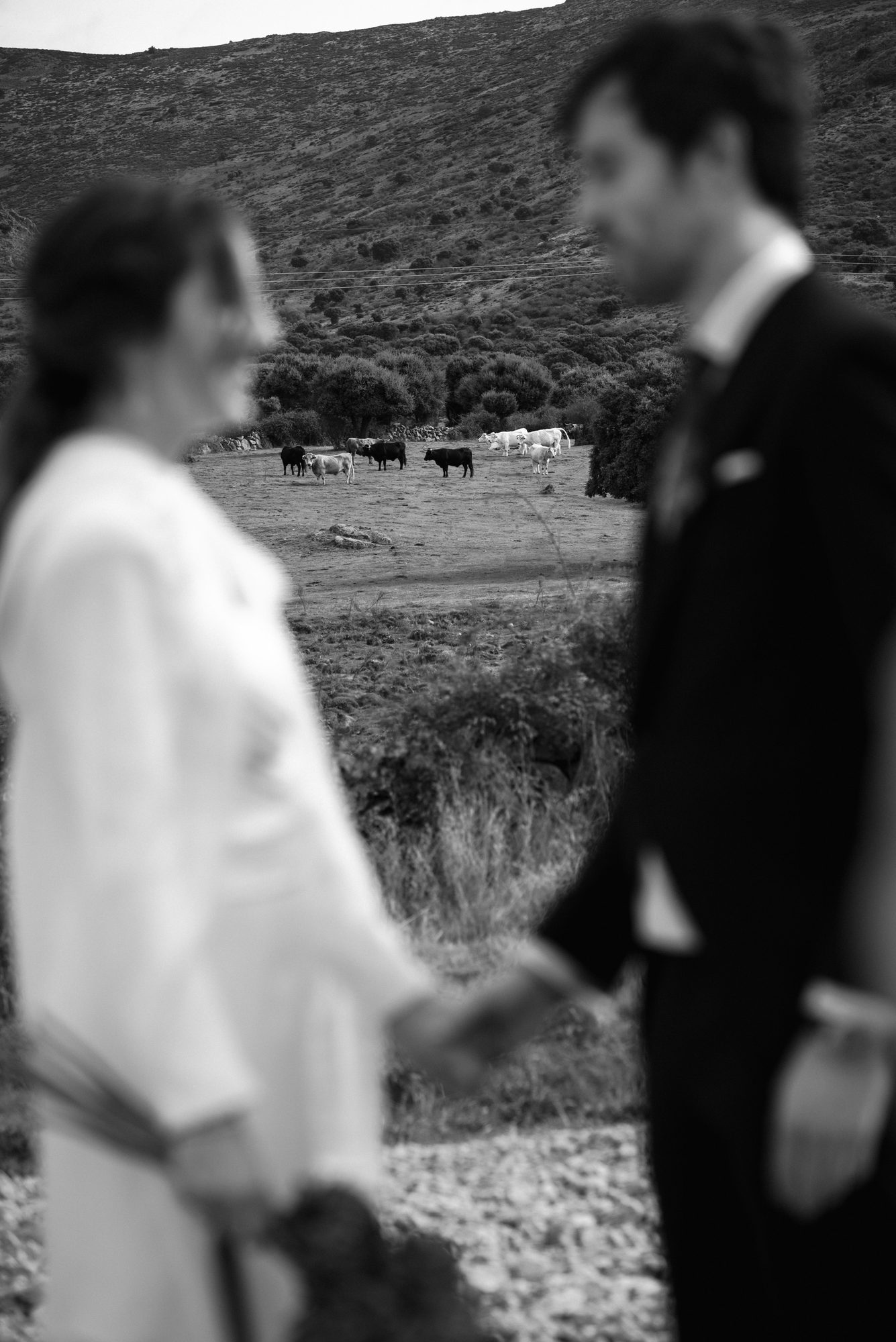 Retrato de la novia entrando a la ceremonia — boda de Silvia y Carlos en La Estación, Otero de Herreros