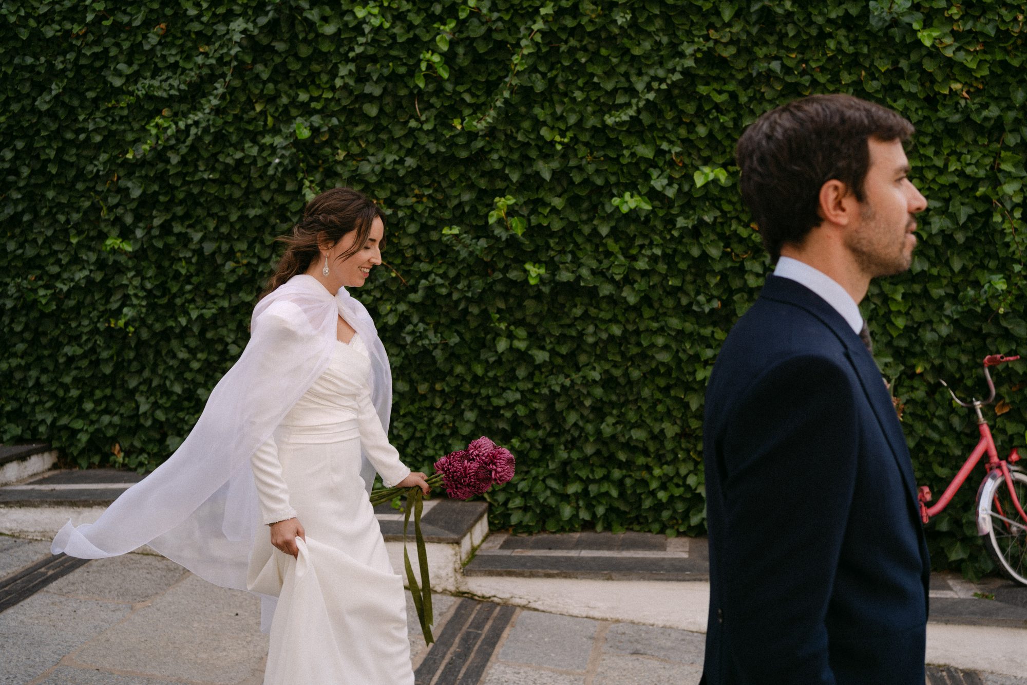 Detalle de la decoración floral del banquete — boda de Silvia y Carlos en La Estación, Otero de Herreros