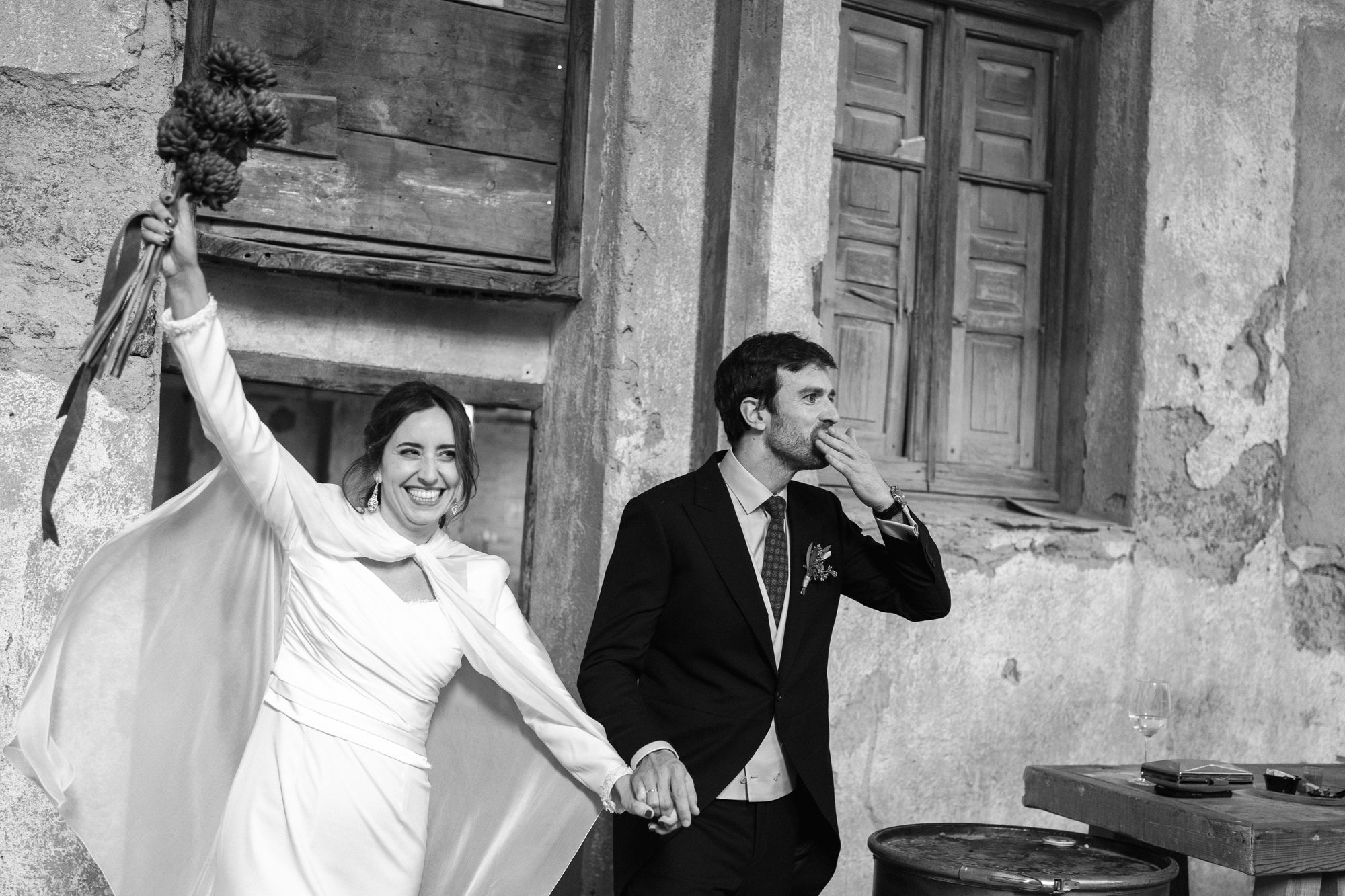 Vista general del salón preparado — boda de Silvia y Carlos en La Estación, Otero de Herreros